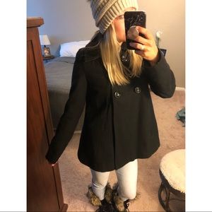 Fashionable Pea Coat - Peplum style